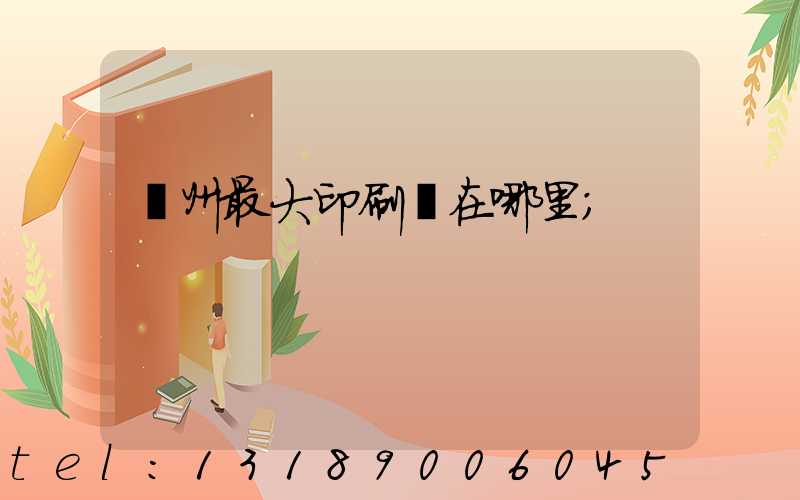 溫州最大印刷廠在哪里